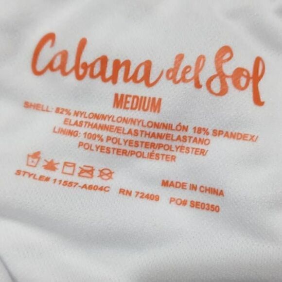 Cabana Del Sol 2 Piece Bikini Set Size Medium -B - Picture 6 of 7